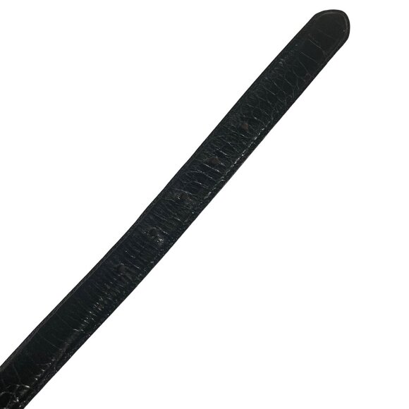 Ralph Lauren Black Leather Belt with Gold Buckle - Picture 10 of 10